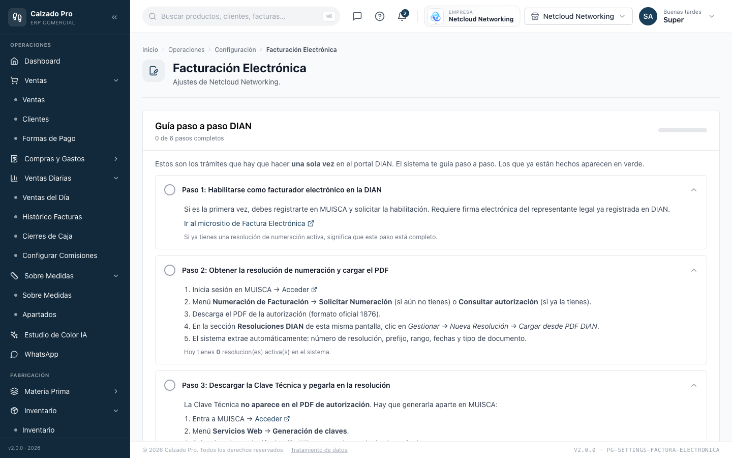 CalzadoPro — Facturación electrónica DIAN